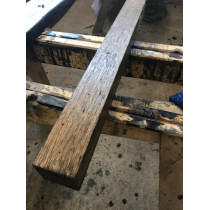 Kantholz, Eiche, Altholz-Stil, Tischbein, Struktur, BROWN, 100x10x10cm, verleimt